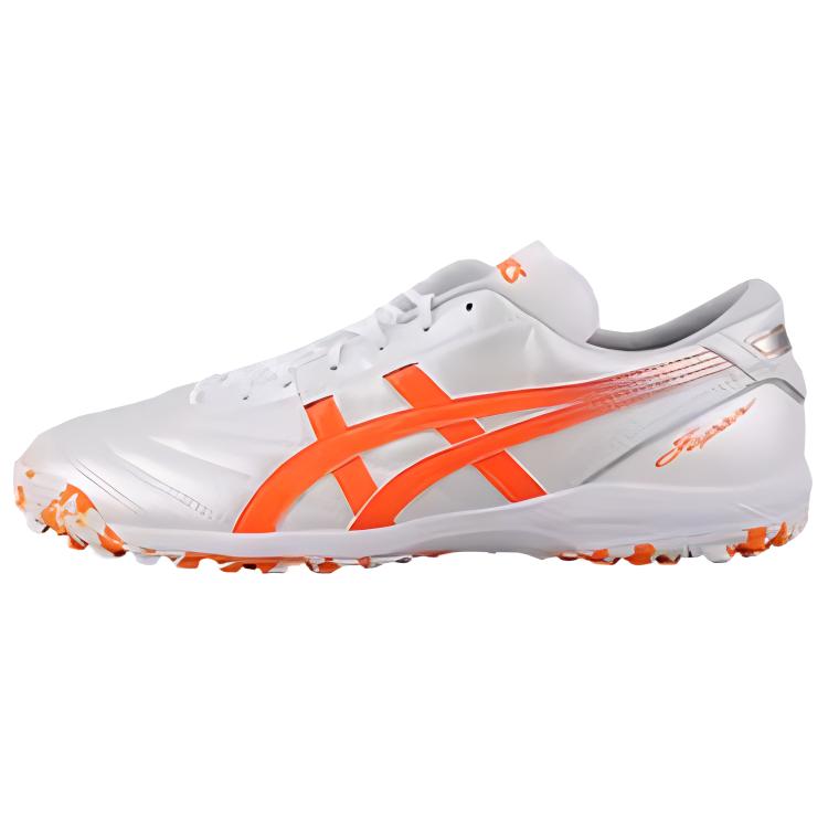 Asics C3 Comfortable Wrapping TF (Rubber Studs) Soccer Shoes Men Soccer Shoes White Orange 1113A032109