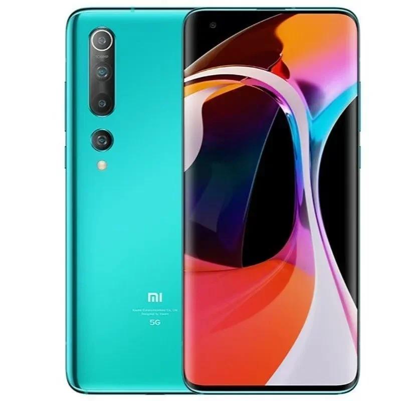 Refurbished Xiaomi 10 RAM 12GB ROM 256GB 5G Smartphone Android 6.67 Inch Qualcomm Snapdragon 865 4780 mAh Global Firmware HyperOS 1.0 108mp
