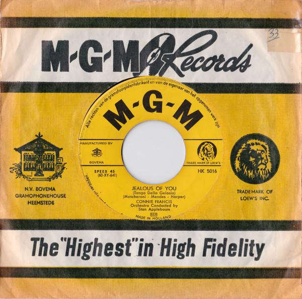 

7-дюймовая пластинка CONNIE FRANCIS Everybodys Somebodys Fool HK5016 MGM Records 1960 Нидерланды Рок Б/у