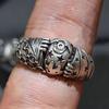 Anime JOJO Steel Ball Run Jonathan Joestar Tusk Cosplay Ring Vintage Gothic Adjustable Silver Ring Jewelry Accessory