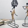 Vintage svietnik Home Decor Železný svietnik v tvare dievčaťa Dekoratívna sviečka v tvare lampáša