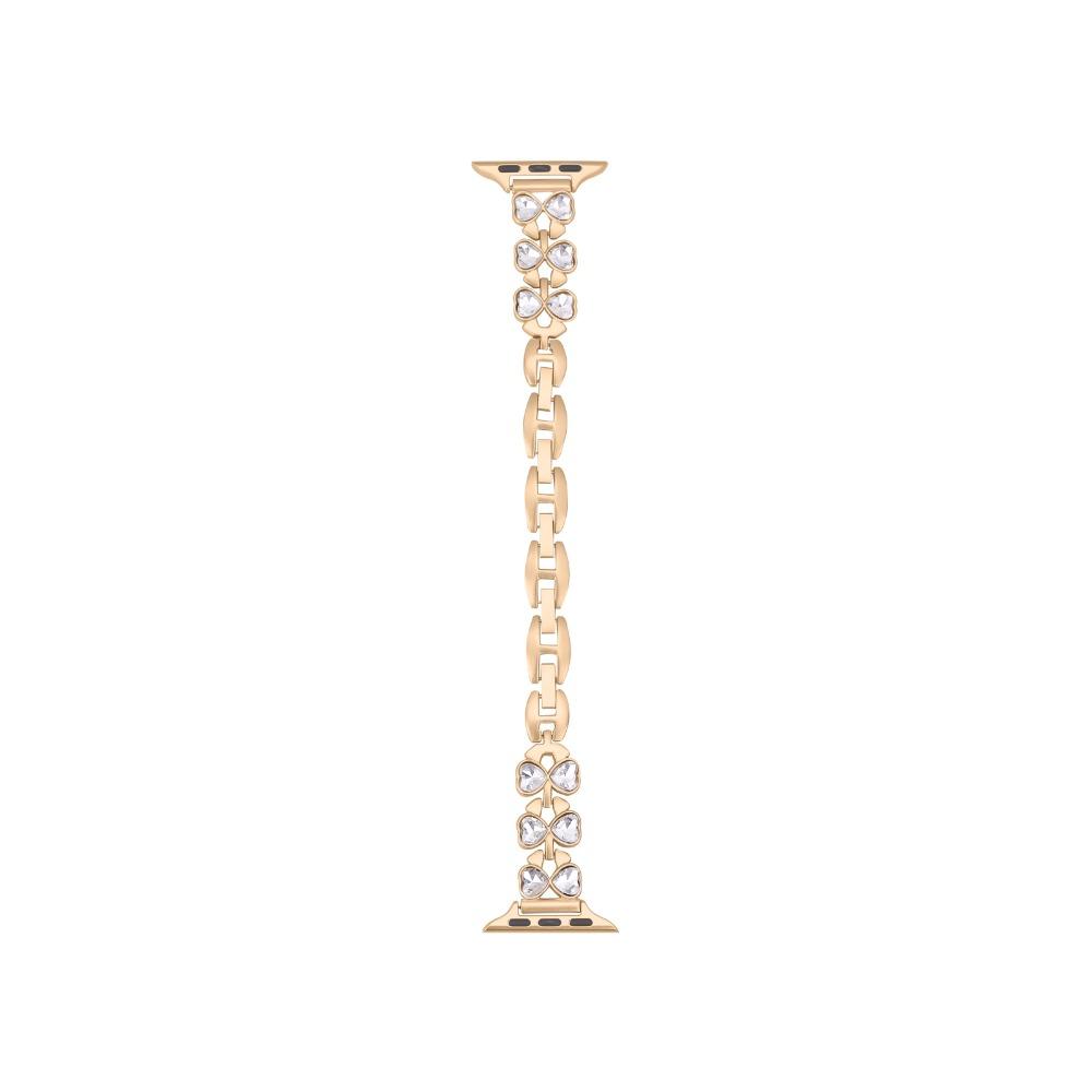 

Luxury Stainless Steel Women s Watch Band Compatible with Apple Watch 38-49mm, Bow Zircon Band for IWatch Series Ultra, SE, 1-9 38 40 41MM золотой