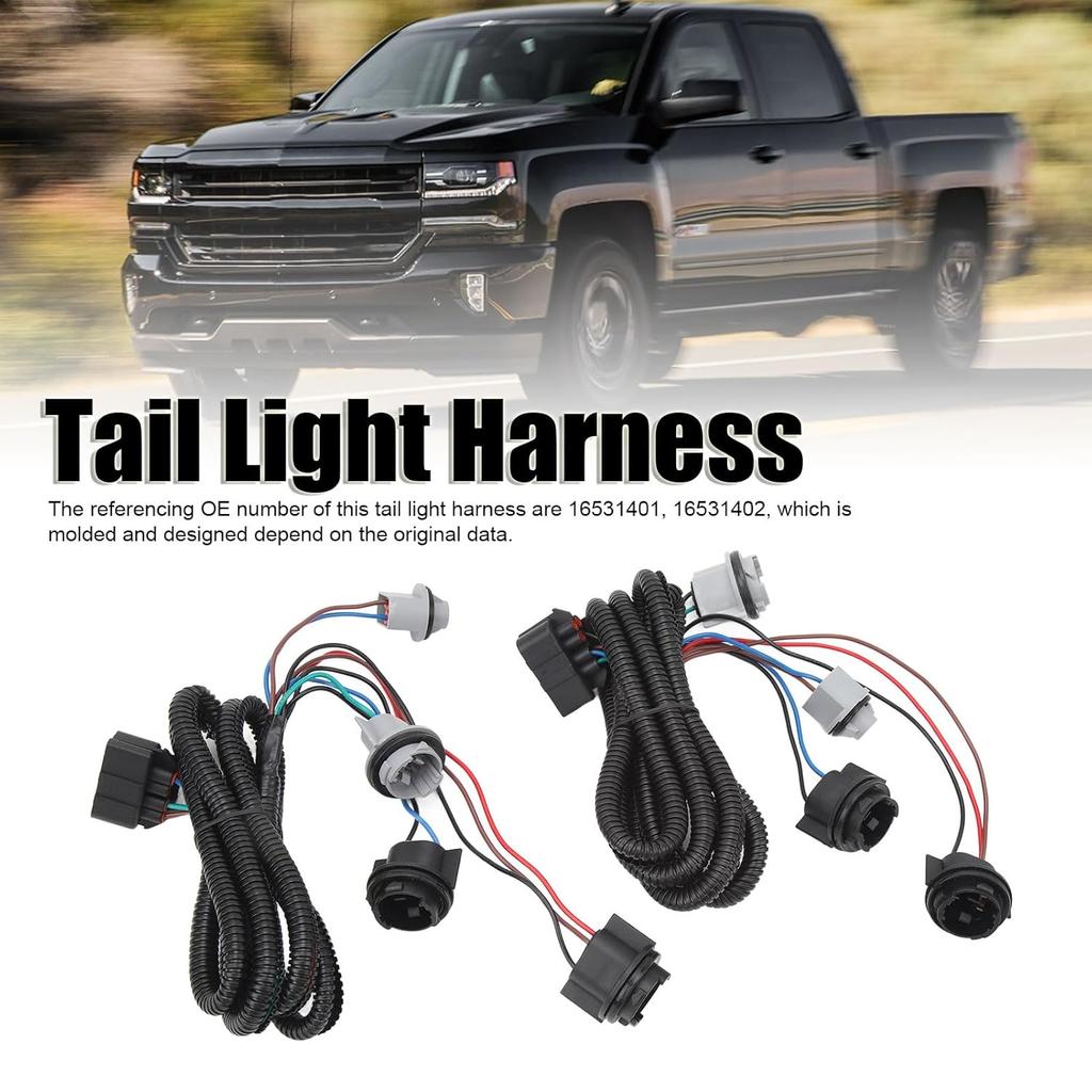 Tail Light Harness 16531401 16531402 Compatible with 1500 2500 3500 Rear Lamp Wiring Harness Replacement Direct Fit OEM Standard
