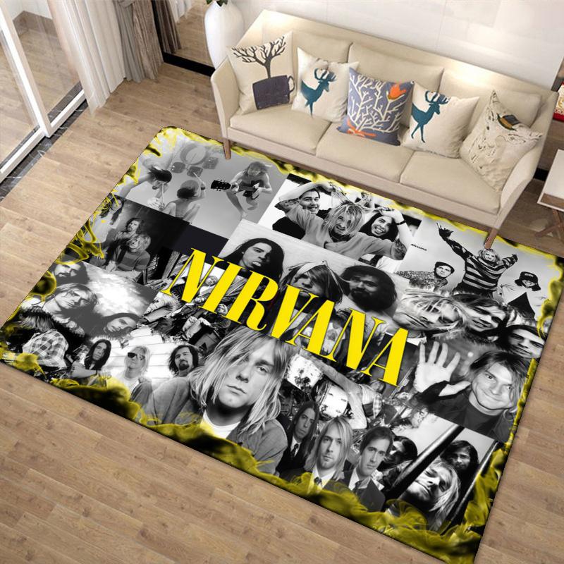 Nirvana Teppich für Wohnzimmer Schlafzimmer Zuhause Sofadekoration, Kinder Spiel rutschfeste Bodenmatte