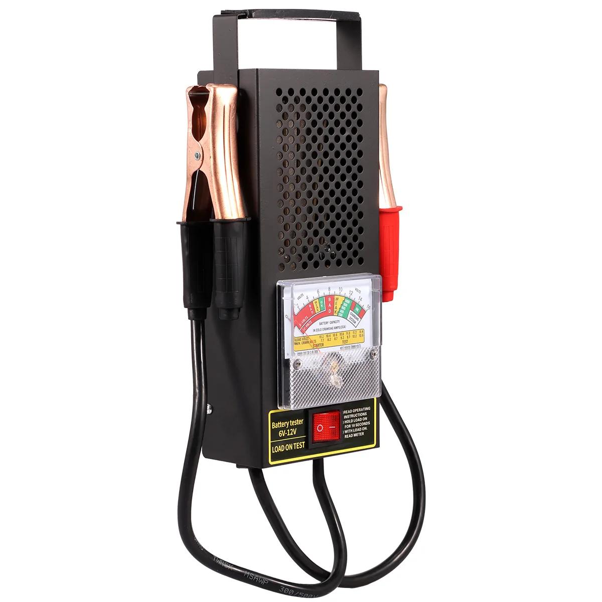 Нагрузочный тестер автомобильного аккумулятора 6В-12В 100А Нержавеющая сталь Автомобильный нагрузочный тестер аккумулятора Макс. 1000 CCA Портативный зарядка аккумулятора