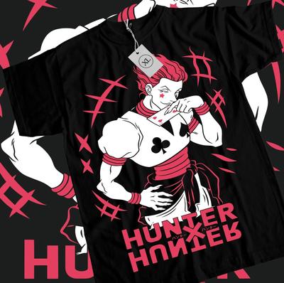 Anime Hunter X Hunter Hisoka Cards Black Tshirt