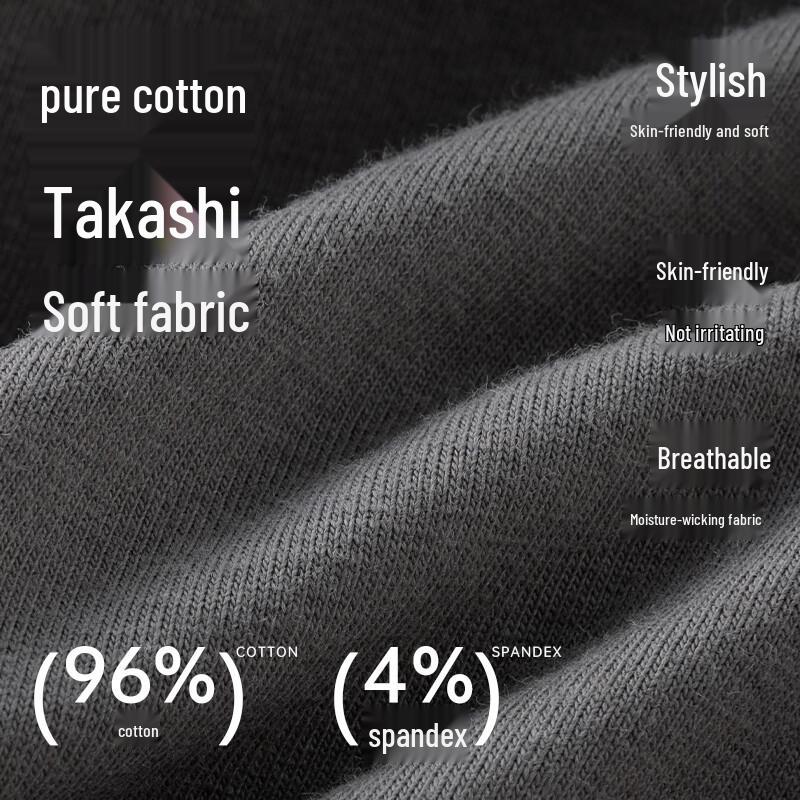 LANGSHA Men's 7A Antibacterial Pure Cotton Boxer Briefs 4-Pack