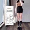 Women's XS Black Summer 2025 High Waist Bodycon Midi Pencil Skirt