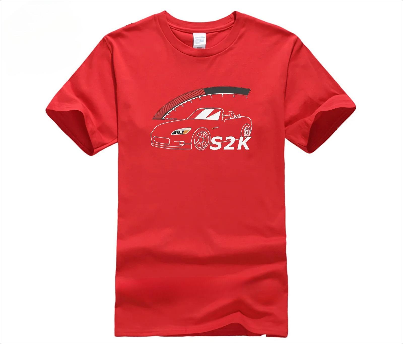 Unisexs Casual Printed Tshirt Jdm S2k Rev Style Short Sleeve Unisex Tee S