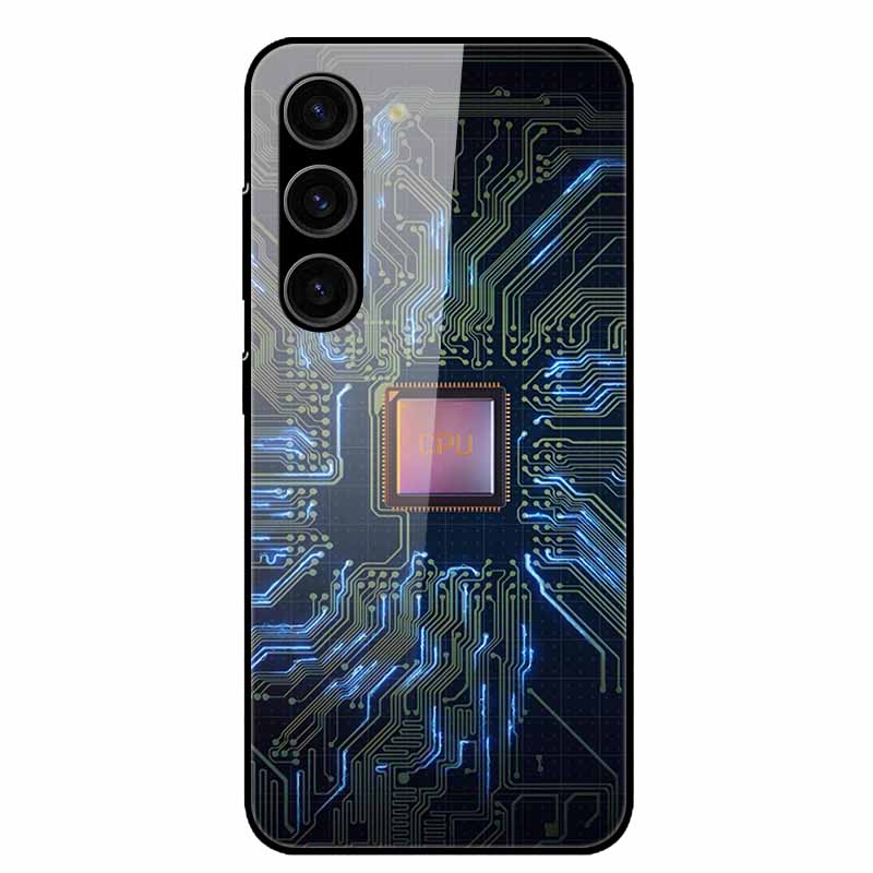For Samsung Galaxy S25 Plus Case Tempered Glass Hard Phone Cover for Samsung S25 Ultra 5G Back Cases for GalaxyS25 S 25 S25Plus