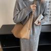 MOODS Lychee Pattern Tote Bags For Women  Latest Branded Shoulder Hobo Bag Soft PU Leather Retro Large Capacity Shopper Tote