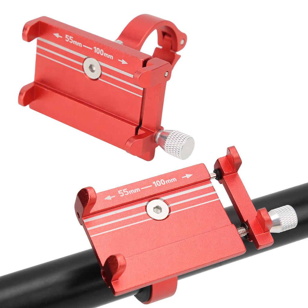 Phone Mount High Hardness Light Corrosion Resistance Firmly Install for for 31.8mm 25.4mm 22.2mm HandlebarsRed