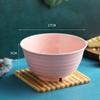 Nordic Colored Wheat Straw Bowls Circular Shatter Resistant Plastic Tableware Bowls For Household Use