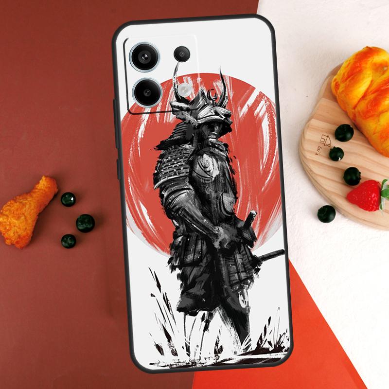 Samurai Warrior Case For Xiaomi Redmi Note 13 14 Pro 9 10 11 12 Pro 10S 11S 12S Redmi 13C 10C 12C 14C Coque