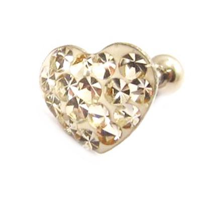 [L4479] - White 'Love' Micro Barbell (tragus)