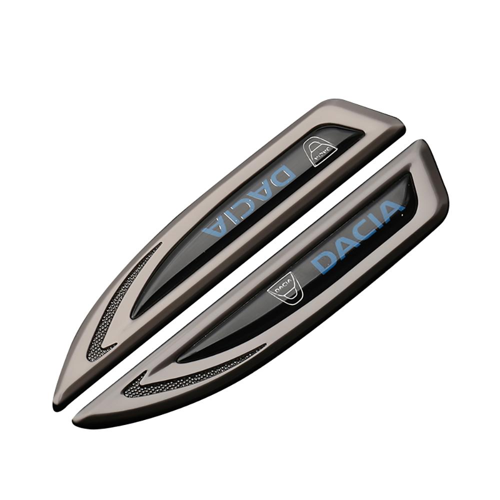 2pcs Metal Car Fender Side Blade Badge Sticker For Renault DACIA Fluence Scenic Loguna Twingo Symbol Koleos Fluence Sandero Clio Y888