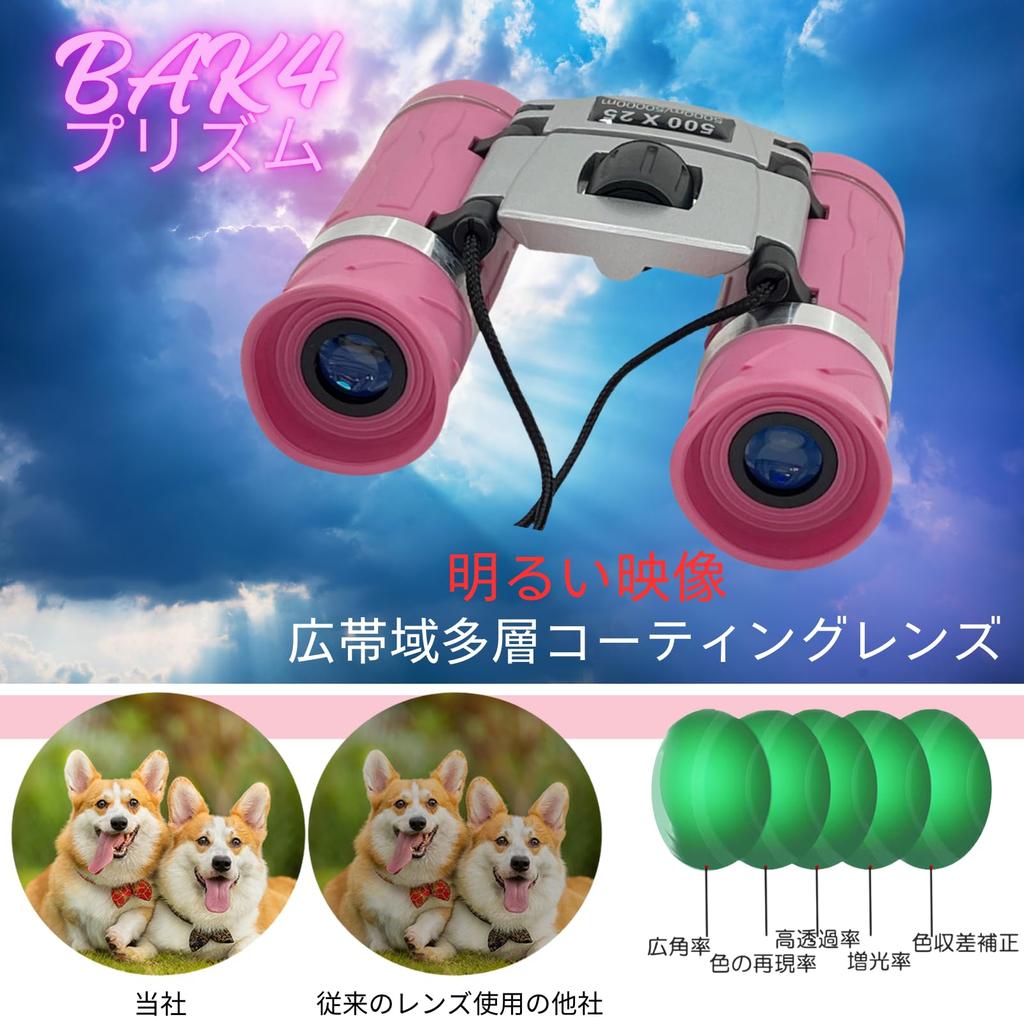 Letaya Compact Binoculars, 10x Zoom, for Live Concerts and Sports, Pink, Waterproof