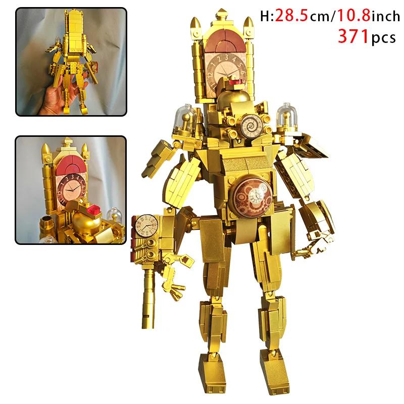 Macht Skibidi Toilet Bausteine Titan Clock Man 2.0 Kameramann Speakerman TV-Mann Steine DIY Moddell Spielzeug für Kinder Geschenk Osterspielzeug