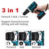 48V 68VF LED 2-Speed 3Modes Electric Drill Hammer Cordless 28N.m High Power Screwdriver Rechargeable with Battery