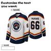 Customizable Unisex Hockey Jersey Personalized Sportswear Team Uniform Number and Name Custom Printed Long Sleeve Athletic Shirt for Ice Hockey
