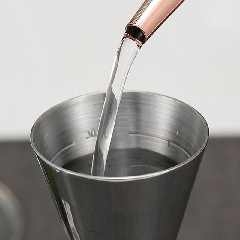 304 Stainless Steel Ounce Glass Wine Measuring Instrument Integrated Double-head Measuring Glass Cocktail Mixing Cup
