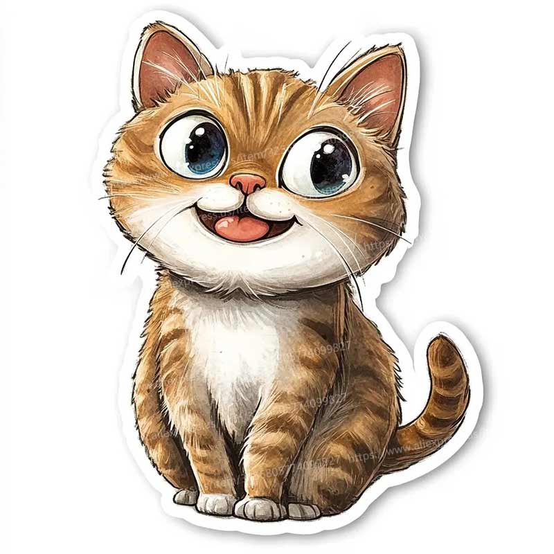 Funny Cat Animal Car Sticker Cartoon Waterproof Styling Automobiles Motorcycle Exterior Accessories Vinyl Decals Y211