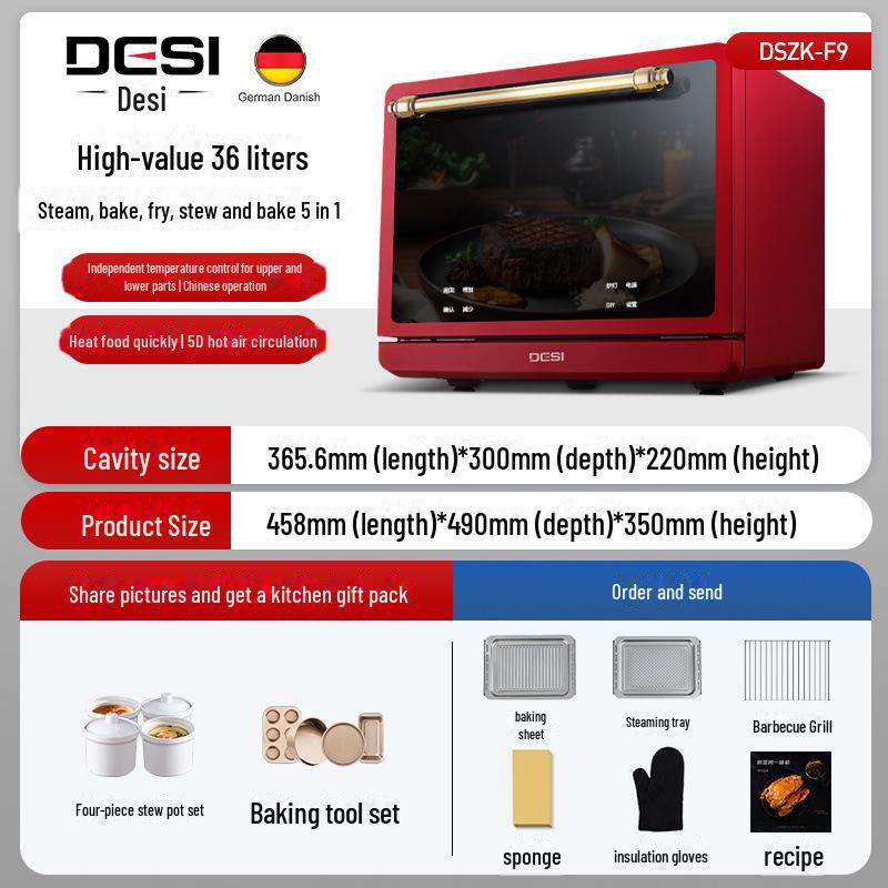 Smart Multifunctional Steaming & Baking Machine: Large-Capacity Electric Fryer & Microwave Oven