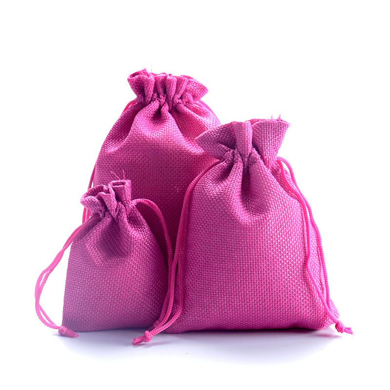 New Bundle Burlap Bag Jewelry Linen Bag Sachet Empty Bag Christmas Gift Drawstring Cotton And Linen Bag