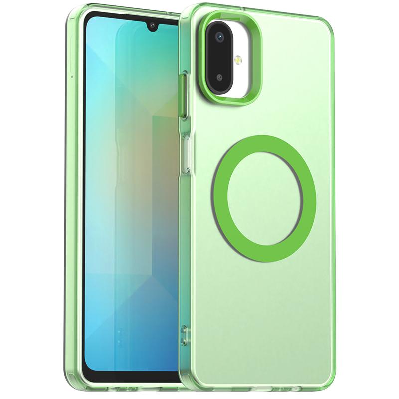 

Magnetic Adsorption Wireless Charge Clear Case For Samsung Galaxy M06 5G Transparent Case Samsung M06 5G Case For Samsung M06 5G For Samsung M06 5G зелений