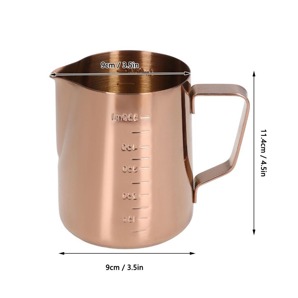 Rose Gold Frothing Pitcher 550ML Capacity Coffee Steaming Pitcher Steaming Pitcher  Latte Art
