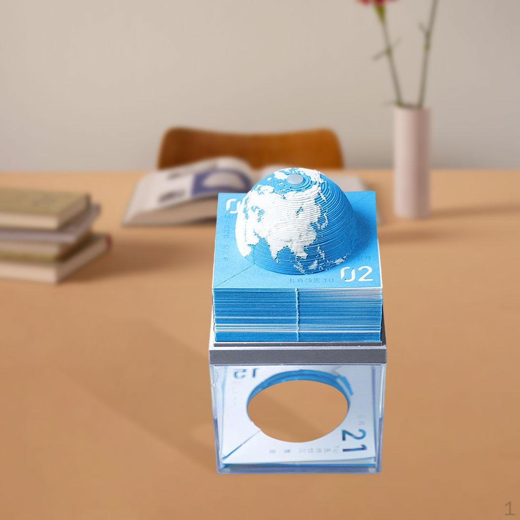 -Standing Desk Calendar Memo Pad 3D Daily Scheduler Paper Novelty Gifts Sculpture Art for