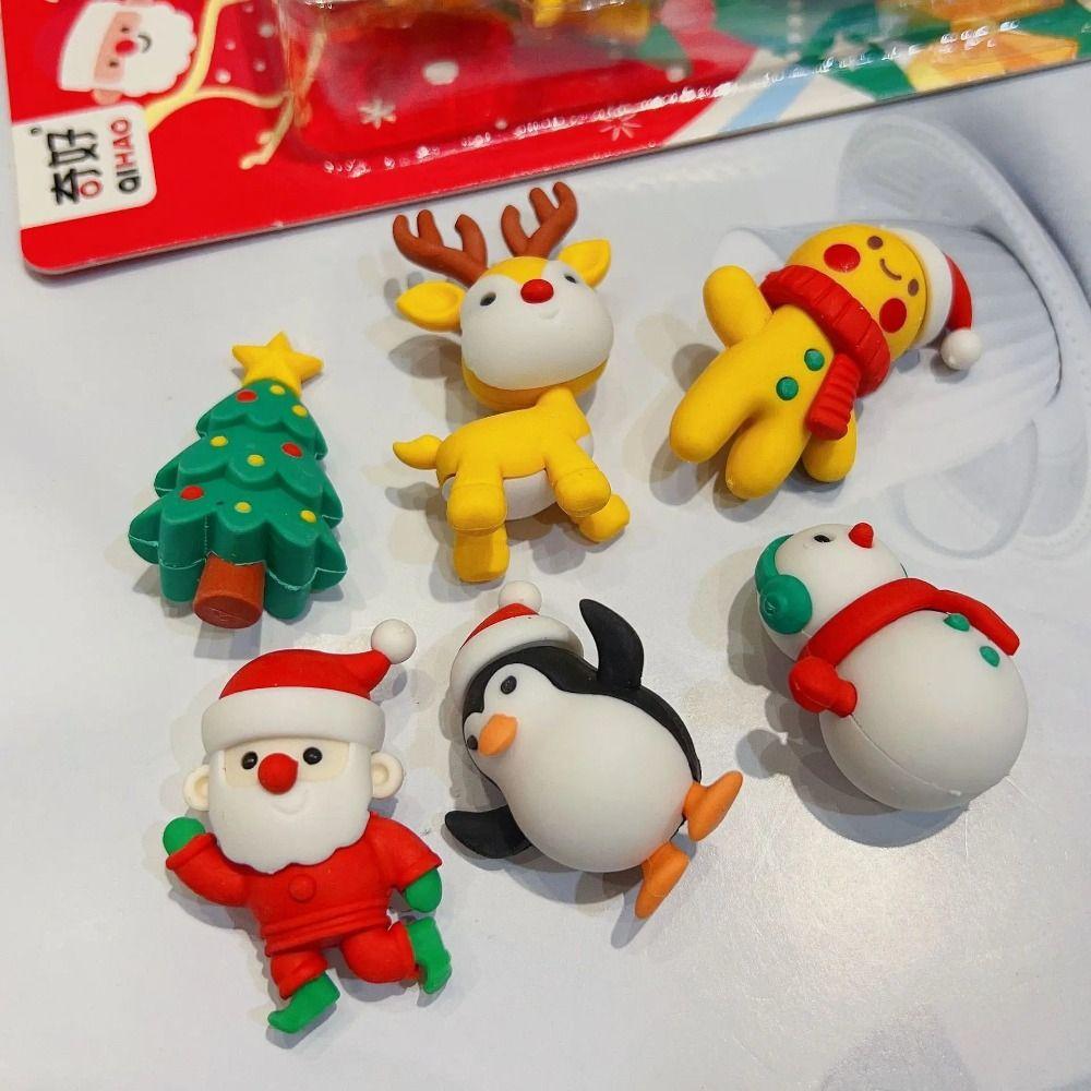 Cute Christmas Assembled Eraser Creative Christmas Gift Stationery Christmas Decoration Student