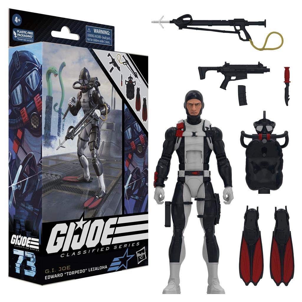 G.I. Joe Classified Series Edward "Torpedo" Leialoha, Collectible Action Figure, 73-Inch Action Figure for Boys & Girls, Includes 6 Accessories