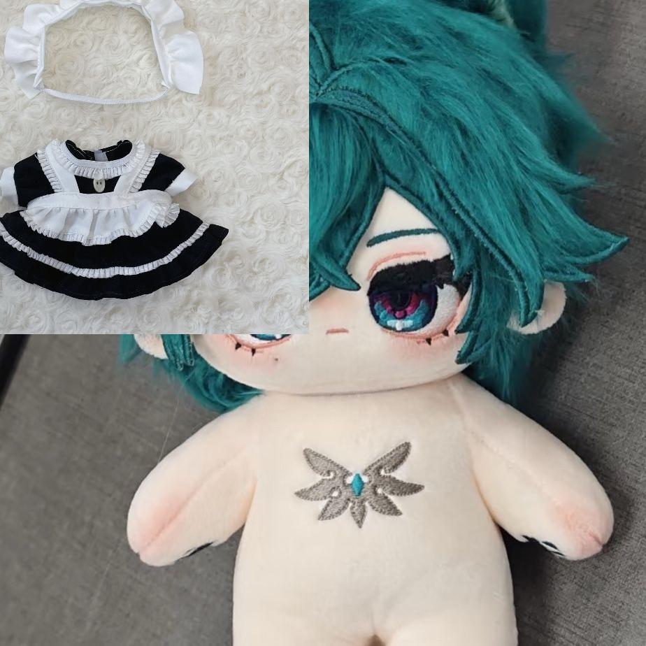 Gevuld 20cm Spel Genshin Impact Lohen Pluche Aankleed Katoenen Pop Speelgoed Voor Kinderen Pluche Beestjes Cosplay Decoratie Verjaardagscadeau Voor Vriend with Skeleton