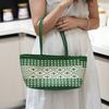 Hollow Out Weave Bag Bohemian Style Plastic Handbag Casual PVC Vegetable Basket Bag  Holiday