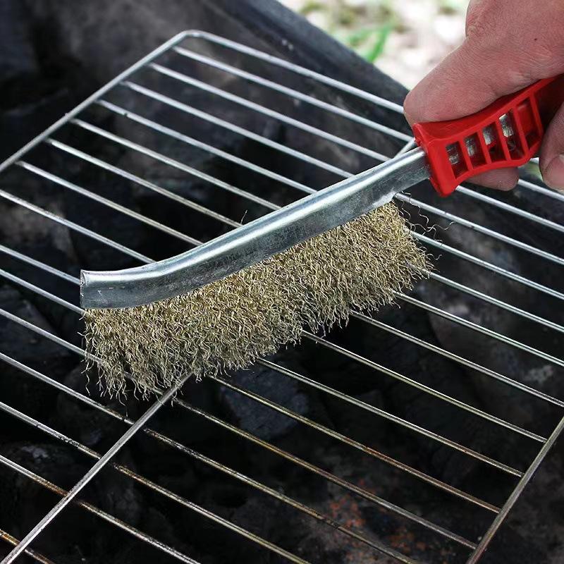 Grill Cleaner BBQ Grill Steel Wire Brush Cleaning Tools Grills Picnics Barbecue Tools