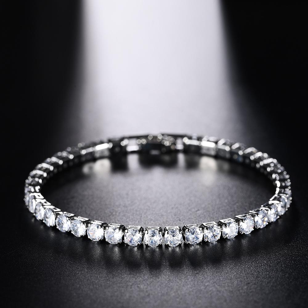 4mm Micro-inlaid Zircon Tennis Bracelet for Women  New Men Bracelet Homme Jewelry Accessories Wholesale