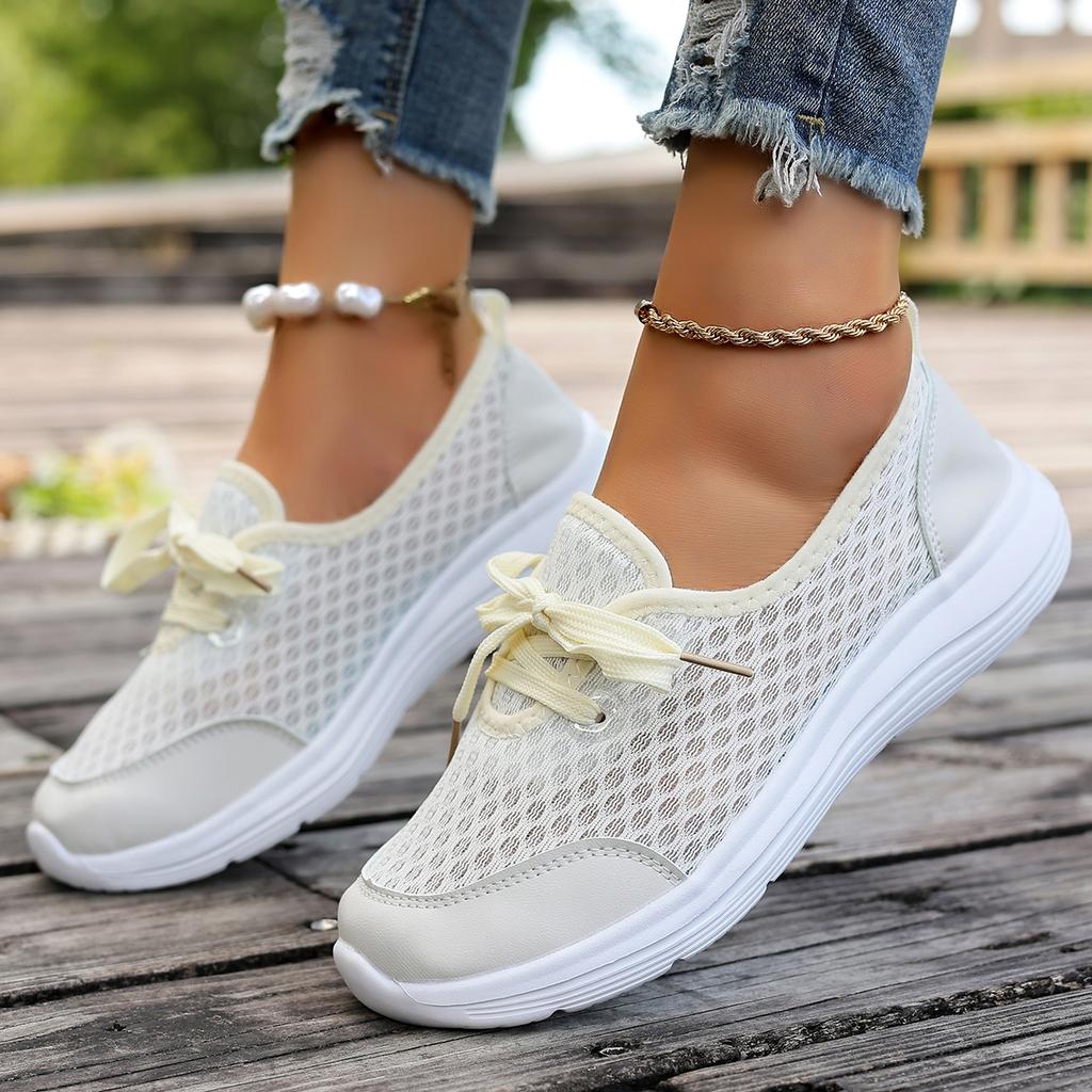 Fashion Women'S Sneakers Women Shoes Soft Soled Mesh Casual Shoes Low Top Flat Soled Walking Shoes Women'S Summer Footwear
