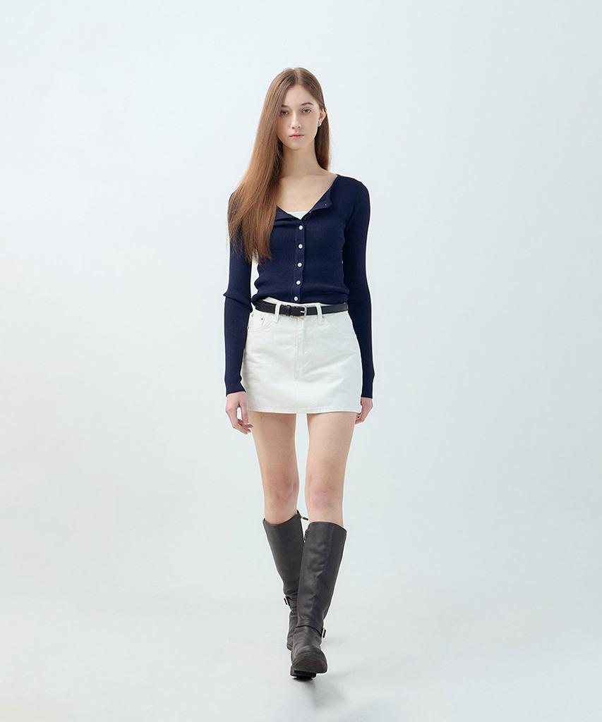 Potipo [W] Daily Cotton A-Line Mini Skirt