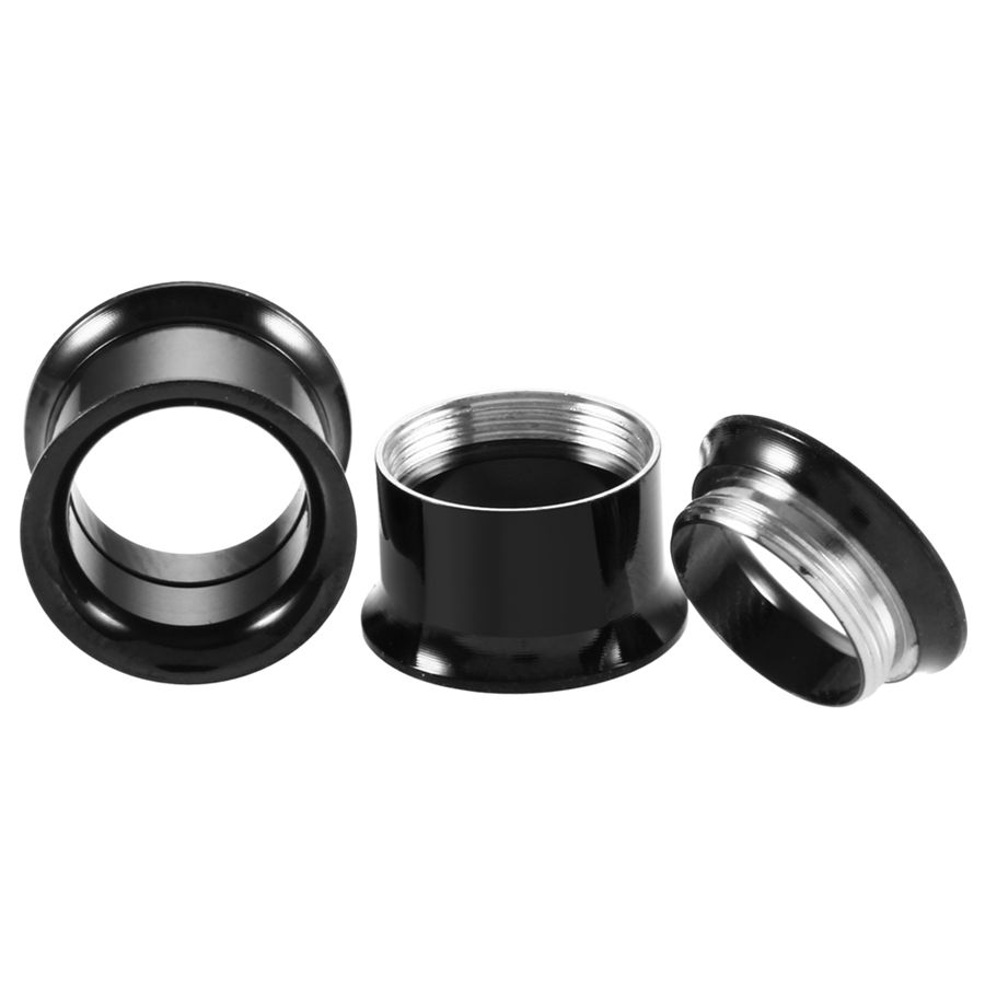 2 Stück/Los Stahl Ohrstecker und Tunnel Piercings Schraubbare Ohrring Dehner Ohrläppchen Messgeräte Körperpiercings Schmuck 2mm-20mm
