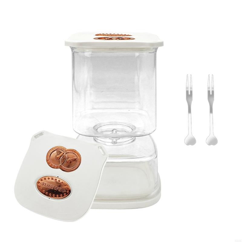 

Plastic Square Jar Portable Pickle Juice Separator with Leakproof Lid HX6C білий