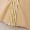 Abaya Arabic Robe Girls Dress Golden Lace Simple Fashion Children's Dress