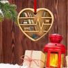 2D Bookworm Ornaments Creative Christmas Decorations Lovers Heart Ornament Cute 2D Bookworm Ornaments for Halloween