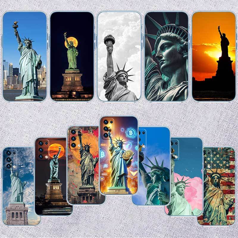 Statue of Liberty Phone Case for Motorola Edge 20 30 S30 40 50 Fusion Lite Plus Pro Ultra Neo One Action Zoom Hyper Power Macro Vision