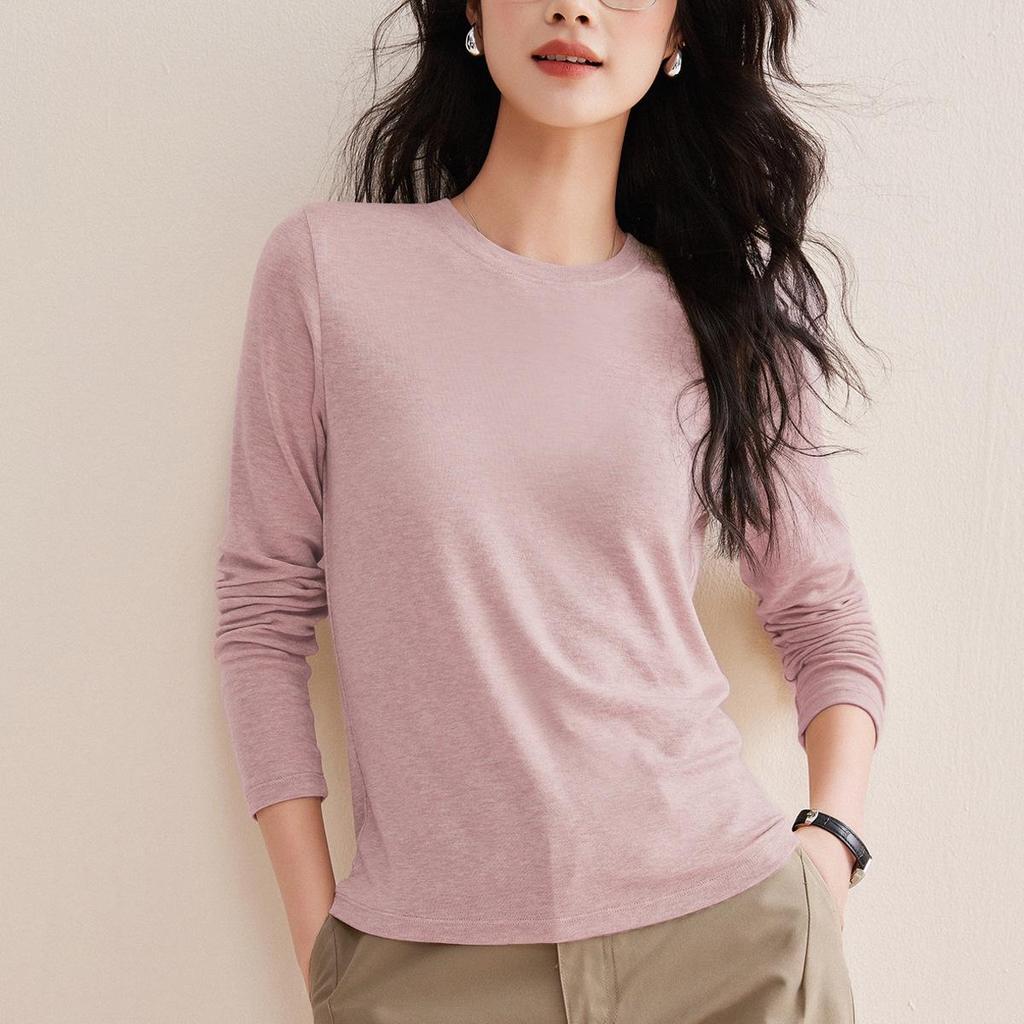 Damen Slim Fit Merino-Wolle Tencel Baselayer Oberteil - Rundhalsausschnitt, Dehnbar, 2026 Edition