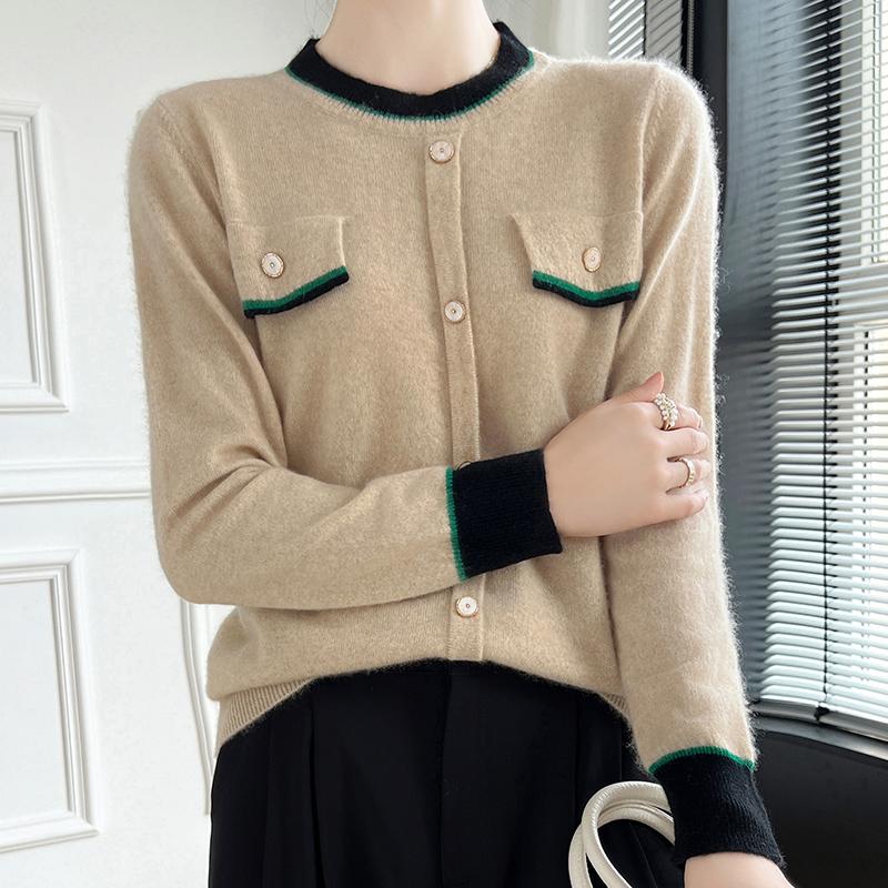 Cashmere genser for kvinner Qinghe cashmere 30% cashmere 70% ull høst og vinter cashmere genser myk og varm