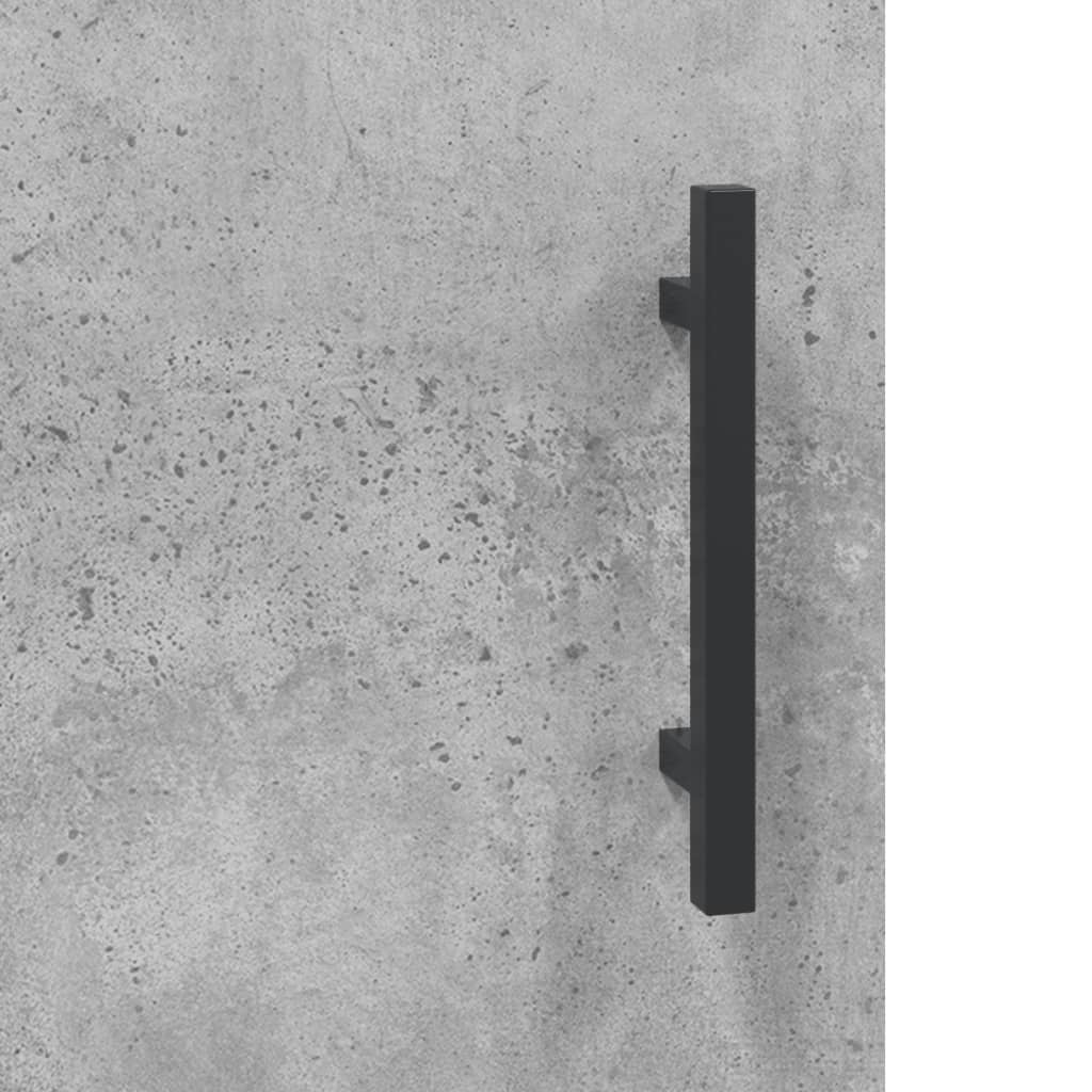 Wall Mounted Cabinet Concrete Grey 34.5 x 34 x 90 cm