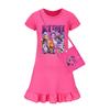 Demon Kpop Hunters Girl Short Sleeve Sleep Dress With Ruffle Hem For Use Bedroom
