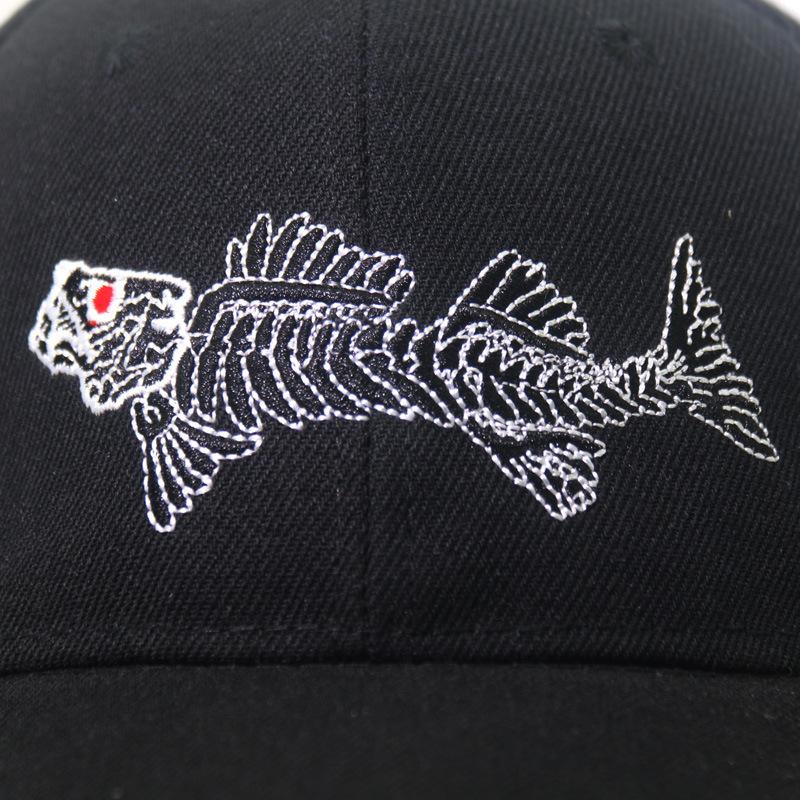 New Fishbone Embroidery Cap Men'S And Women'S Outdoor Casual Visor Summer Sun Block Baseball Cap