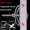 Butterfly Expansion Bolt for Gypsum Board with Plastic Plug and Screw
